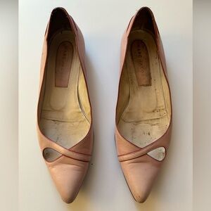 Vintage Marc Jacobs Pink with Red Detail Flat Shoes Made in Italy in Size 7 GUC